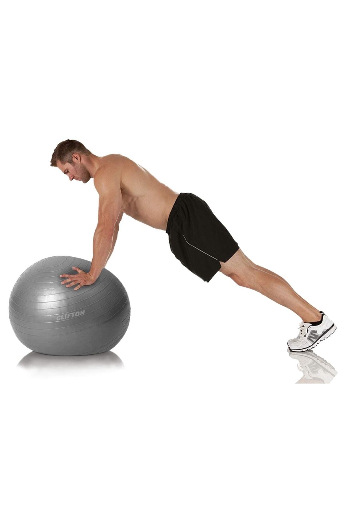 Fitnessbal Blauw 75 cm incl. pomp – Gorilla Sports