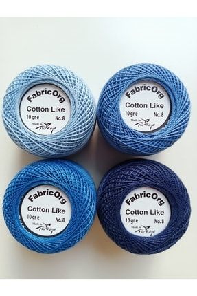 Cotton Like Etamin-kanaviçe 4'lü Iplik Seti (10 GR-NO.8) fabricorg003