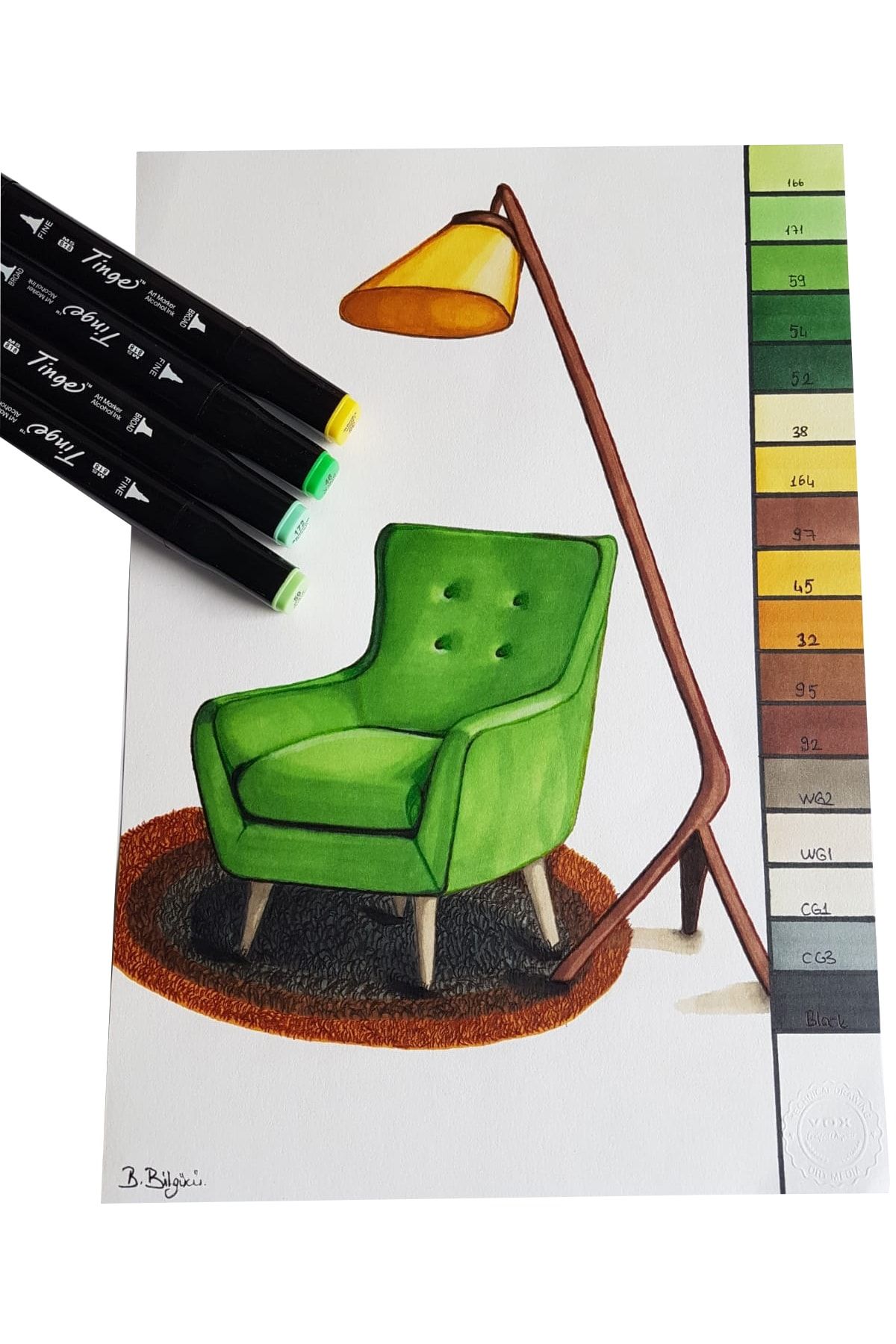Tinge-Marker Pen - Mixed Color Set of 6 - Marker 5