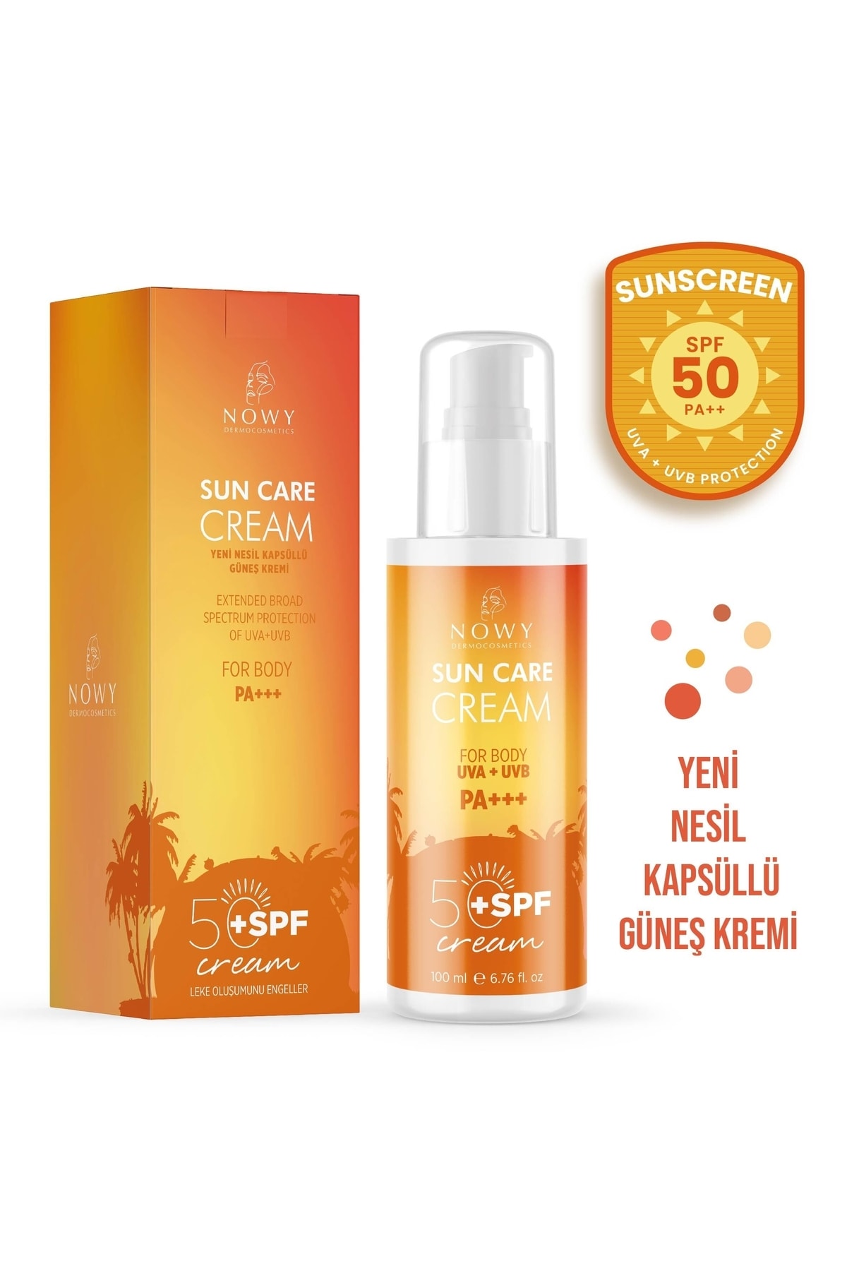 nowy Spf+50 Uvb Ve Uva Yüksek Korumalı Vücut Güneş Kremi Leke Karşıtı (nıacınamıde Arbutın ) 100ml