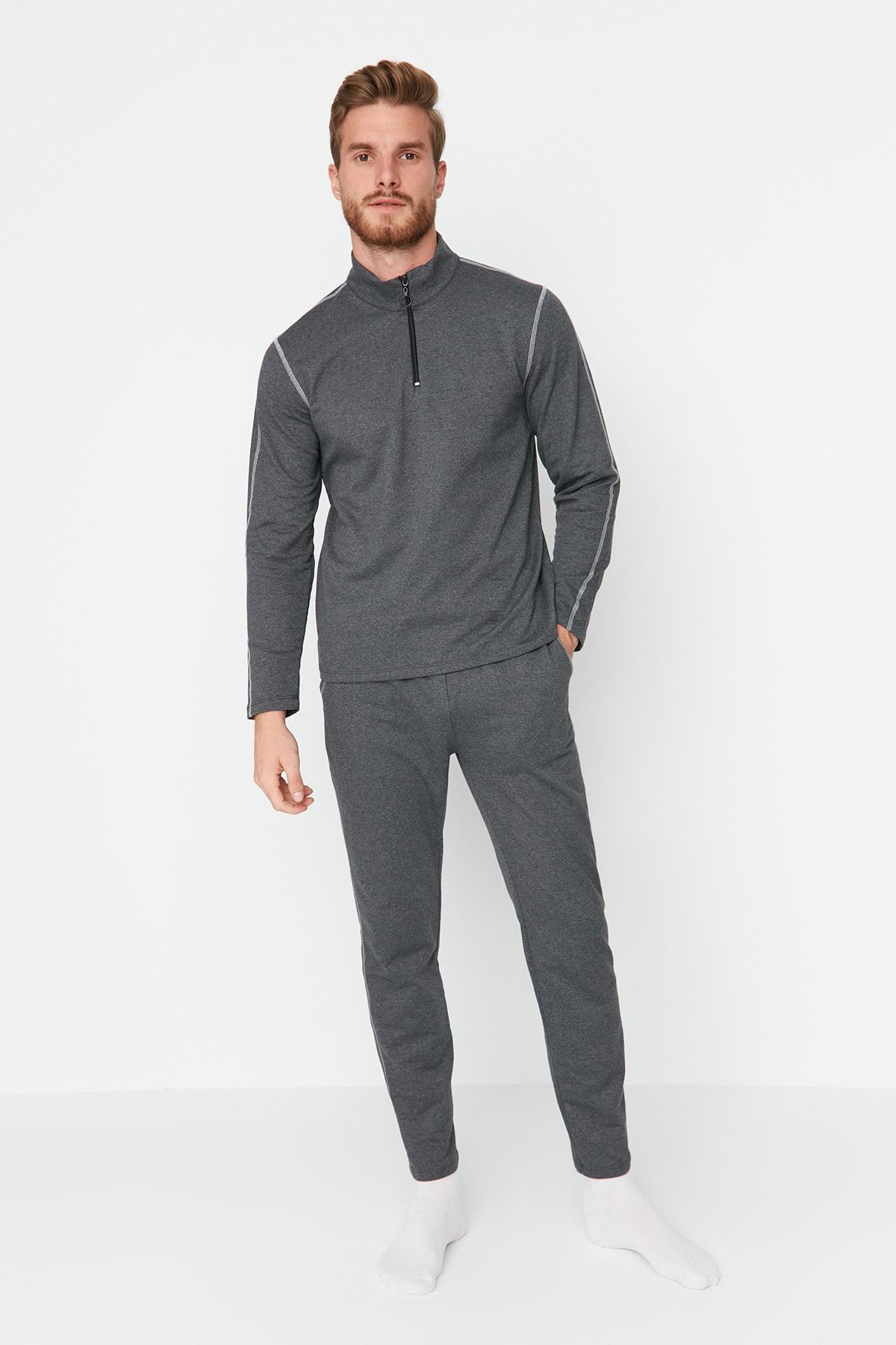 Trendyol Collection Pyjama Schwarz Unifarben