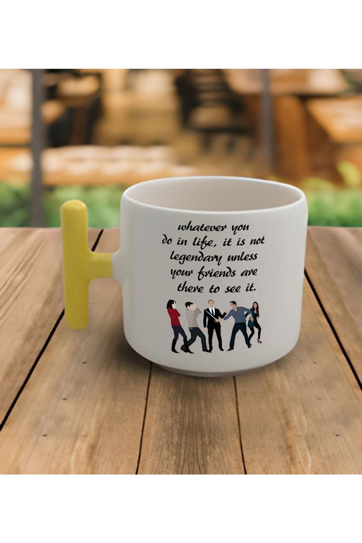G nayStore Latte Espresso Handmade How I Met Your Mother Himym T Yellow Handle Mug 200 Ml