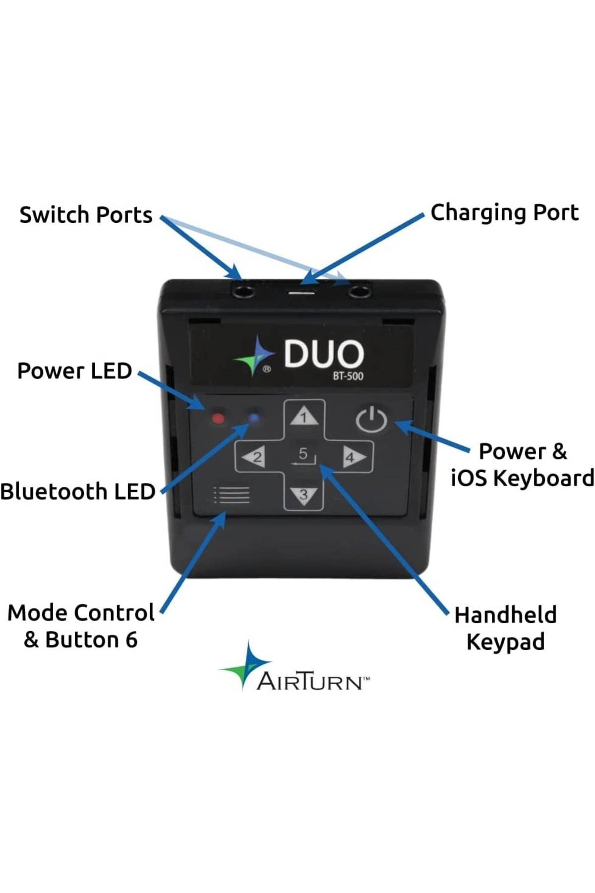 AirTurn Bluetooth Sayfa Çevirici Pedal Duo500