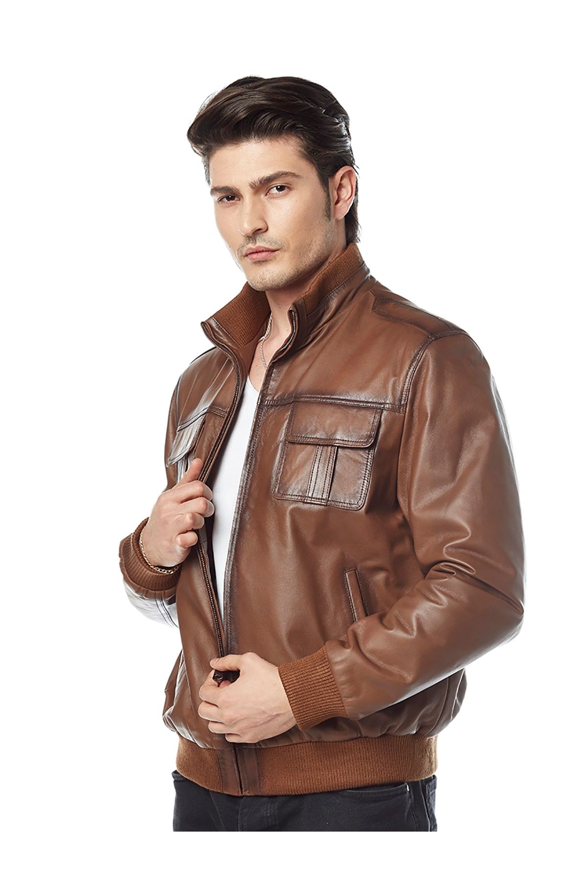 کاپشن چرم هودور 567