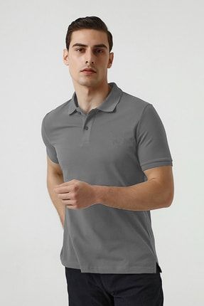 Polo Yaka T-shirt (REGULAR FİT) Antrasit Renk 4HC14ORT51000