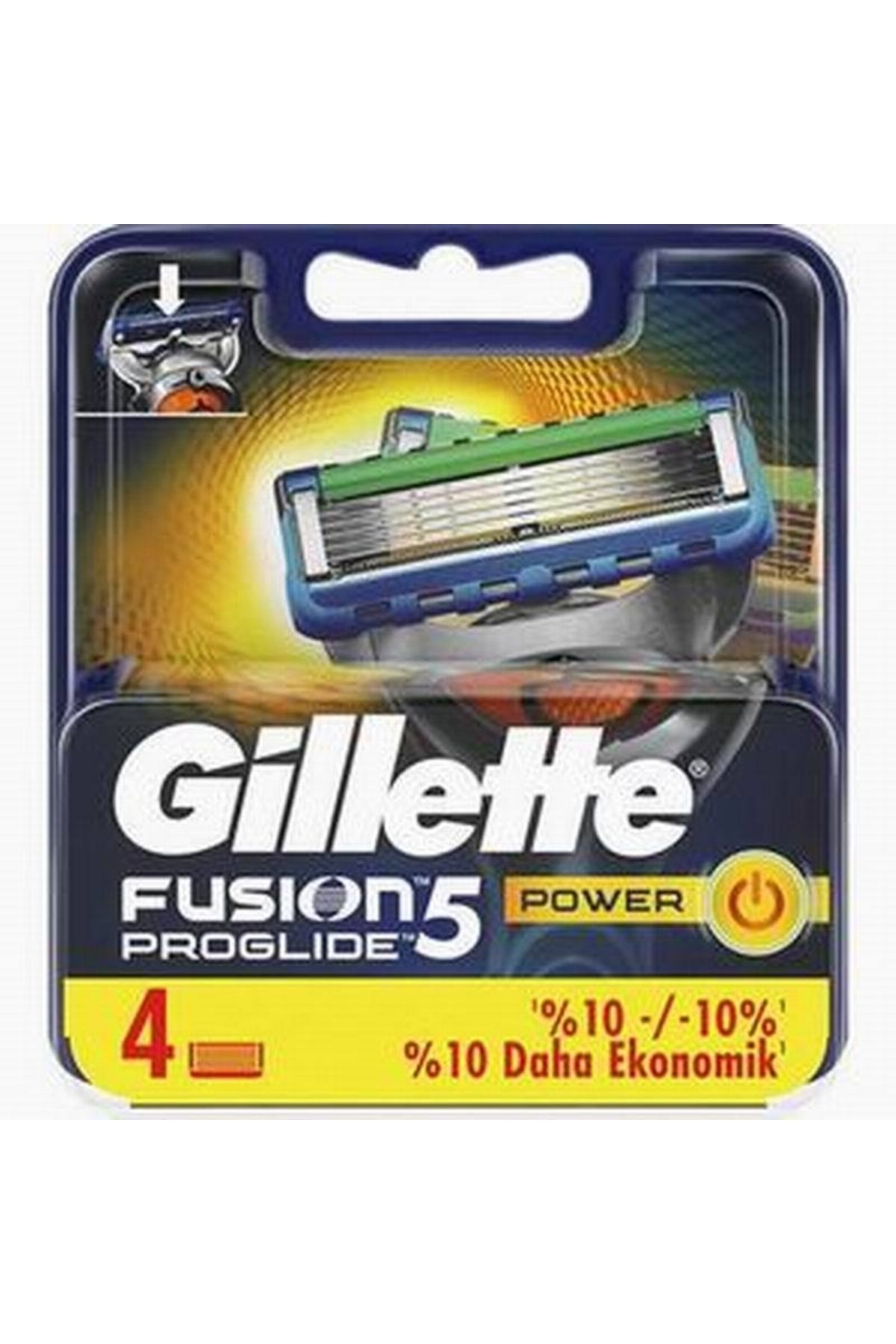 Gillette Fusion 5 Proglide Power Yedek Tıraş Bıçağı 4'lü (ALMANYA ÜRETİM)