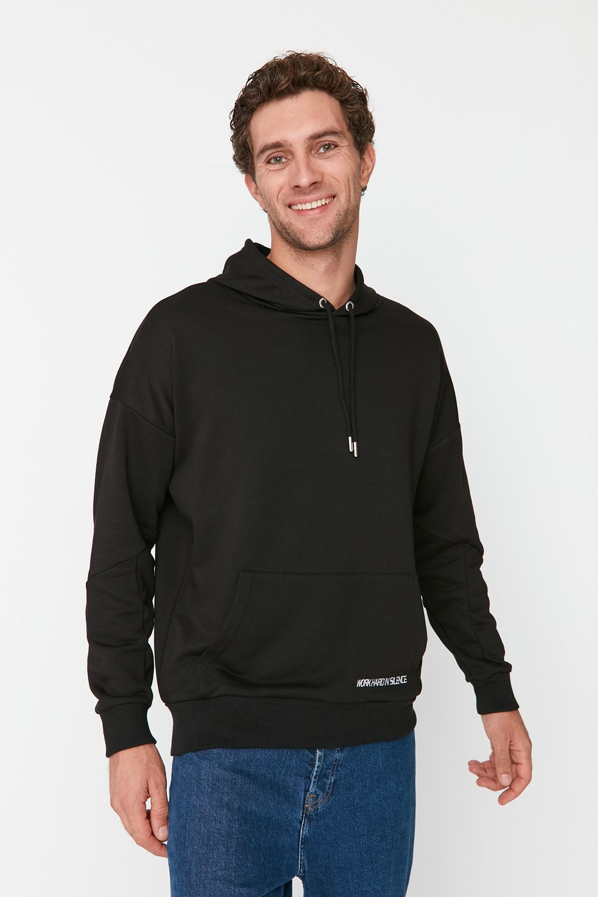 Trendyol Collection Sweatshirt Schwarz Oversized Fast ausverkauft