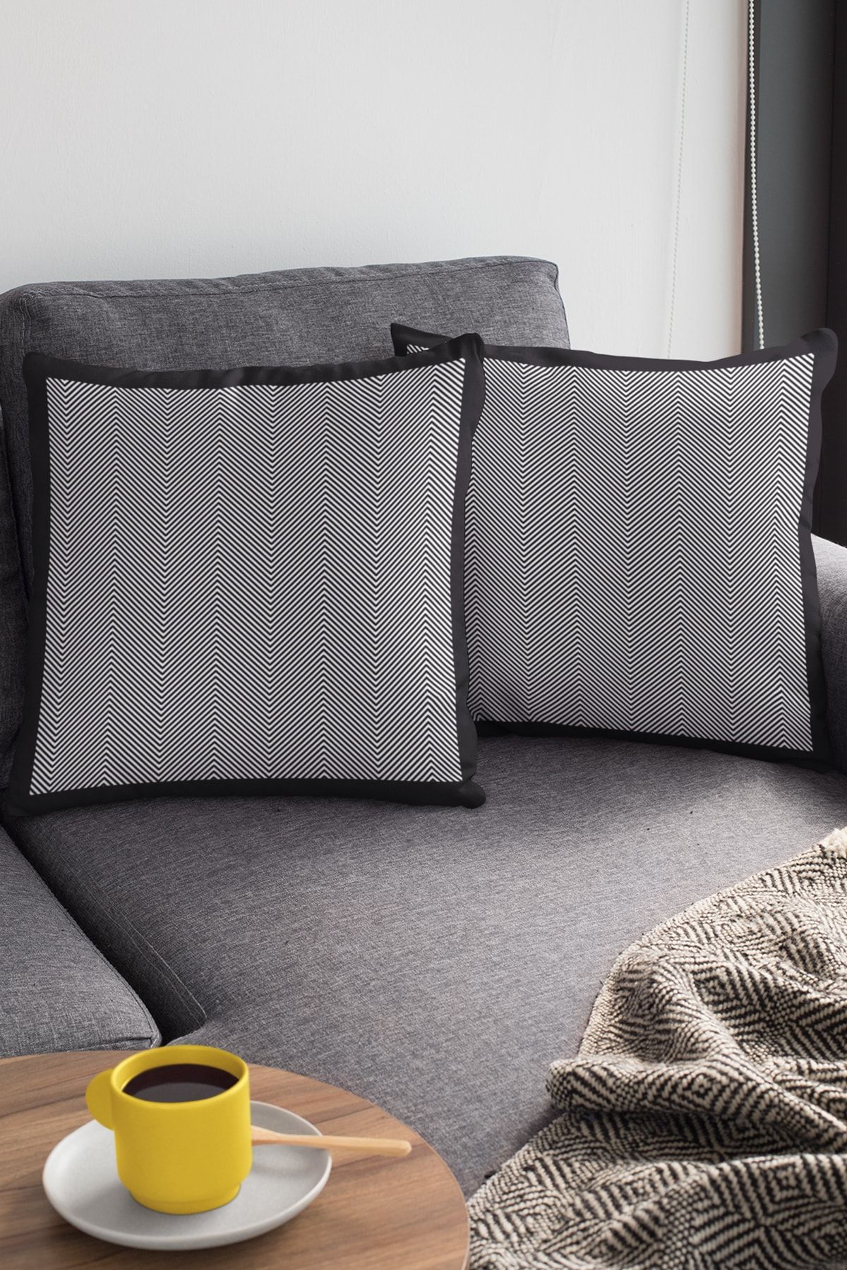 Lizia Home Herringbone Throw Pillow Case Premium Thai Feather