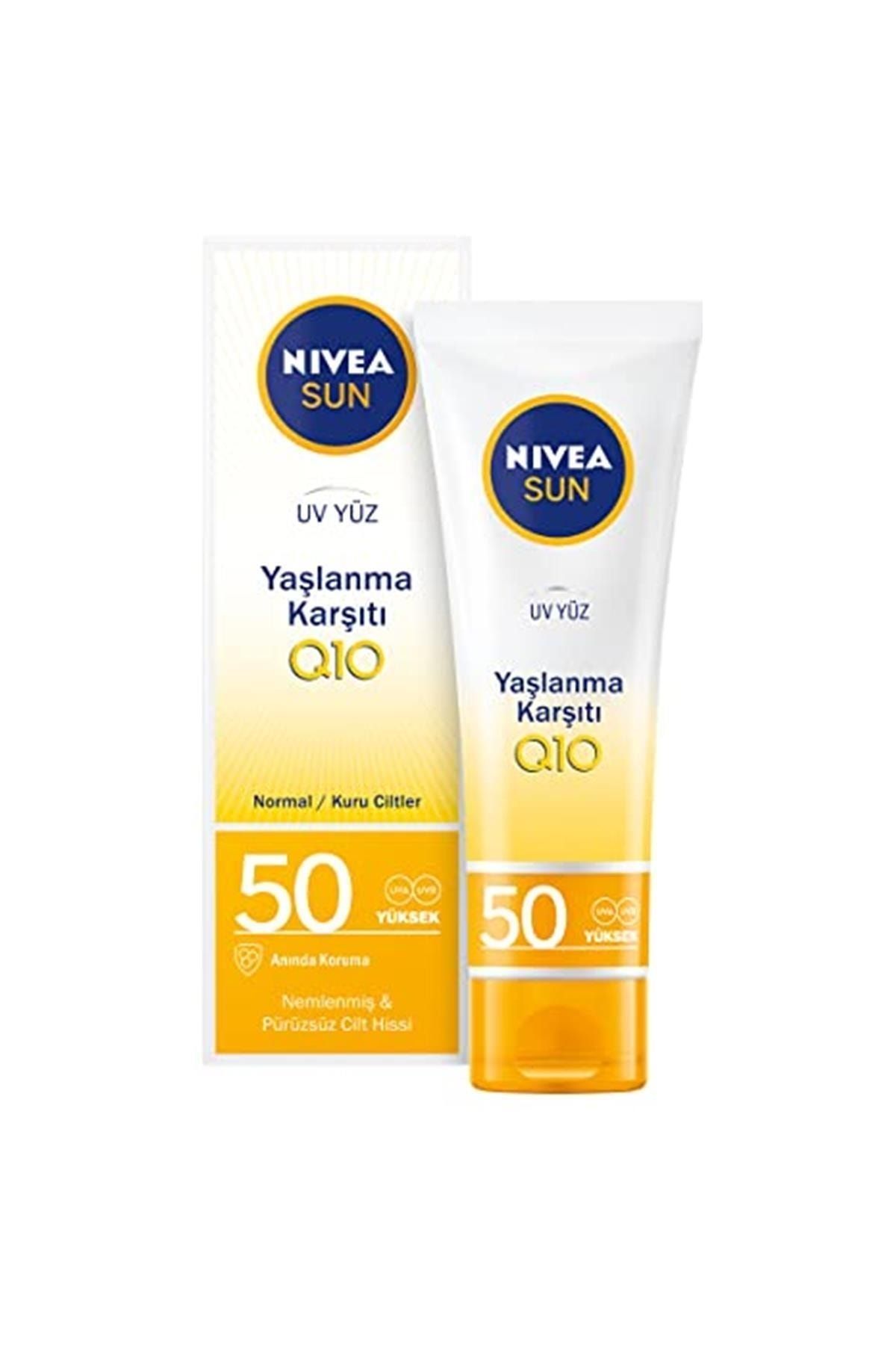 Sun Spf 50+ Yaşlanma Ve Leke Karşıtı Q10 Yüz Güneş Kremi 50 Ml, Çok Yüksek Güneş Koruyucu,%0