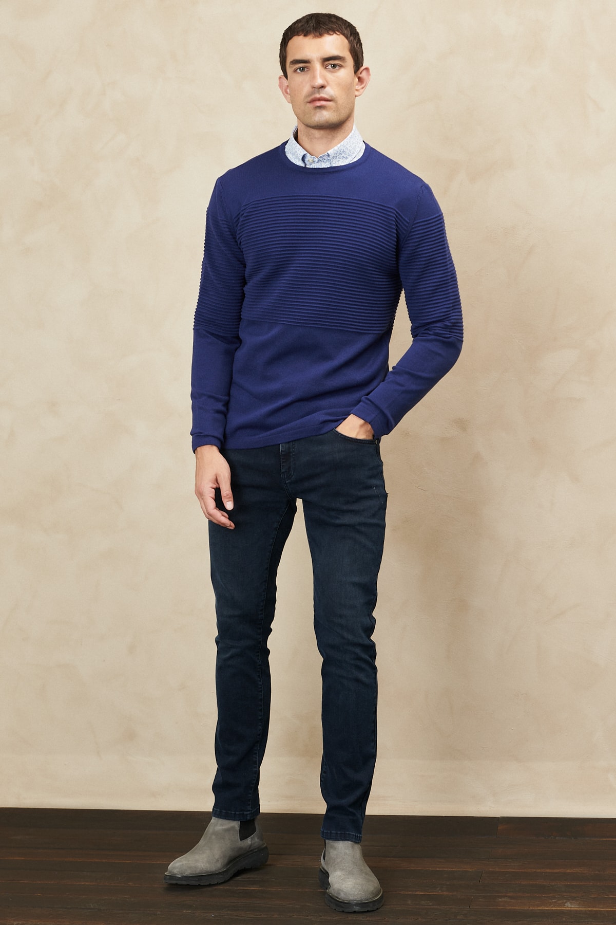 ACu0026Co / Altınyıldız Classics Sweater - Dark blue - Regular fit - Trendyol