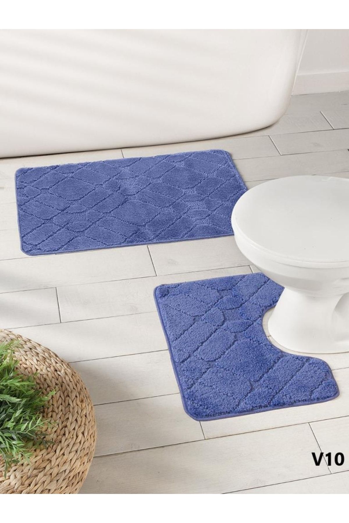 Karna Home Silver Wb 2li Kaydırmaz Taban Paspas Seti 40x50 - 50x80 Cm