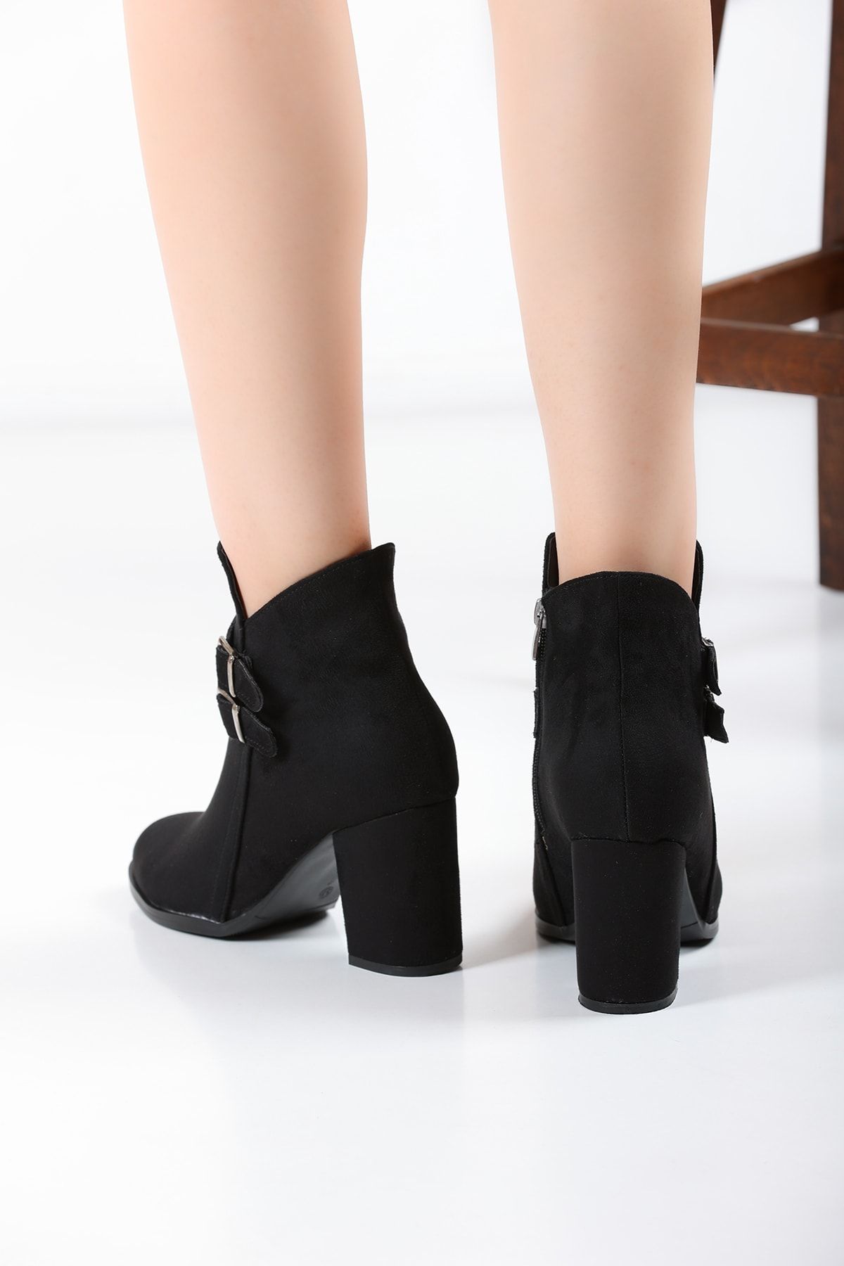 en7-Black Suede Women's Boots 3030 4