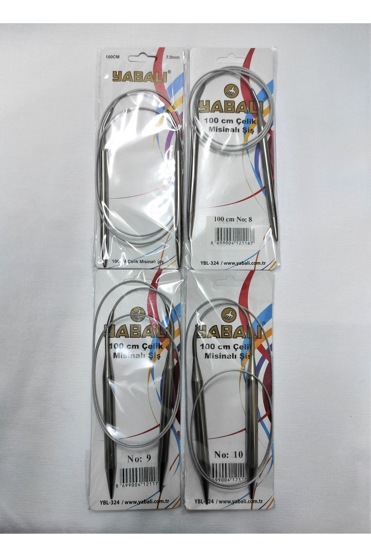 ATMACA TUHAFİYE Set De Frigarui Din Otel De 100 Cm Yabalı Din Plasa De Titan - 4 Bucati - Numere 7-8-9-10 - 0-4.9mm