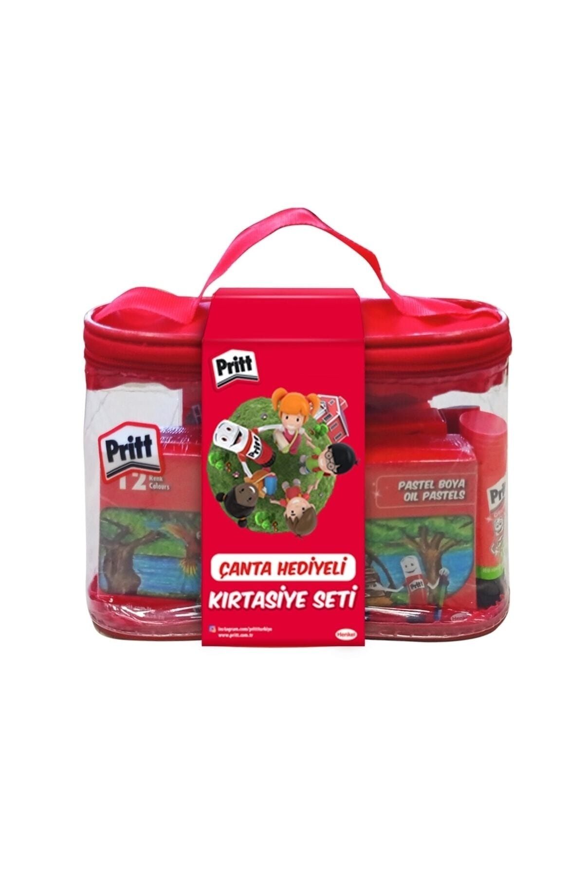Boyama Seti ( Pastel Boya , Keçeli Kalemler , Sulu Boya Ve Yapıştırıcı ) Okul Kreş Boyama Seti