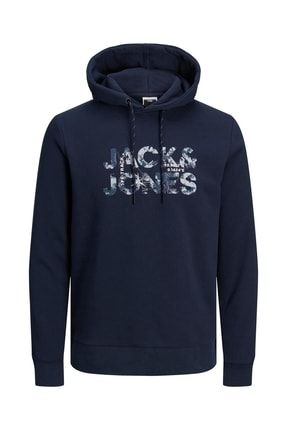 Jack Jones Büyük Beden Kapüşonlu Erkek Sweatshirt 12222465 TYC00518532047
