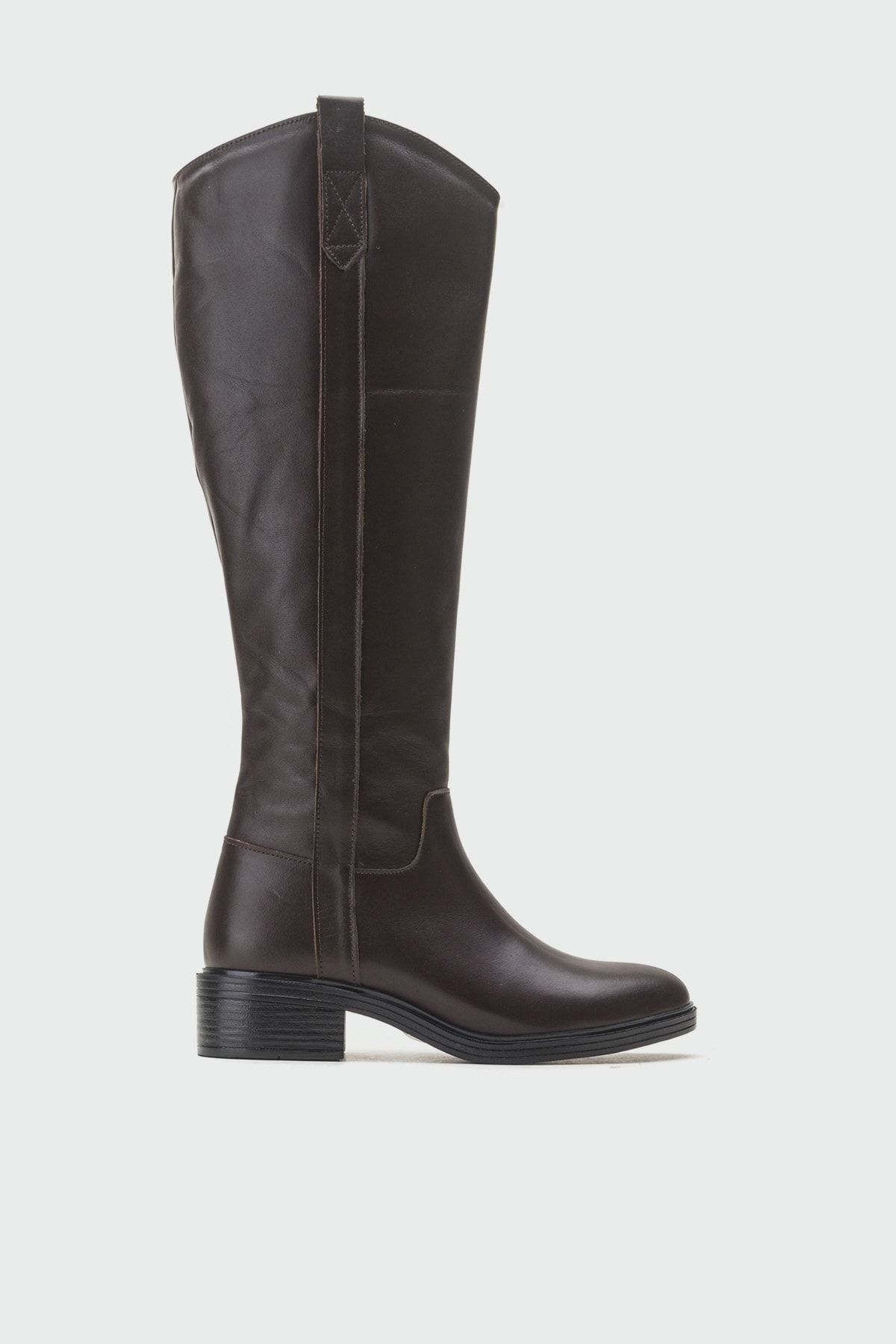 luvishoes Acro Brown Skin Genuine Leather Women s Boots Trendyol