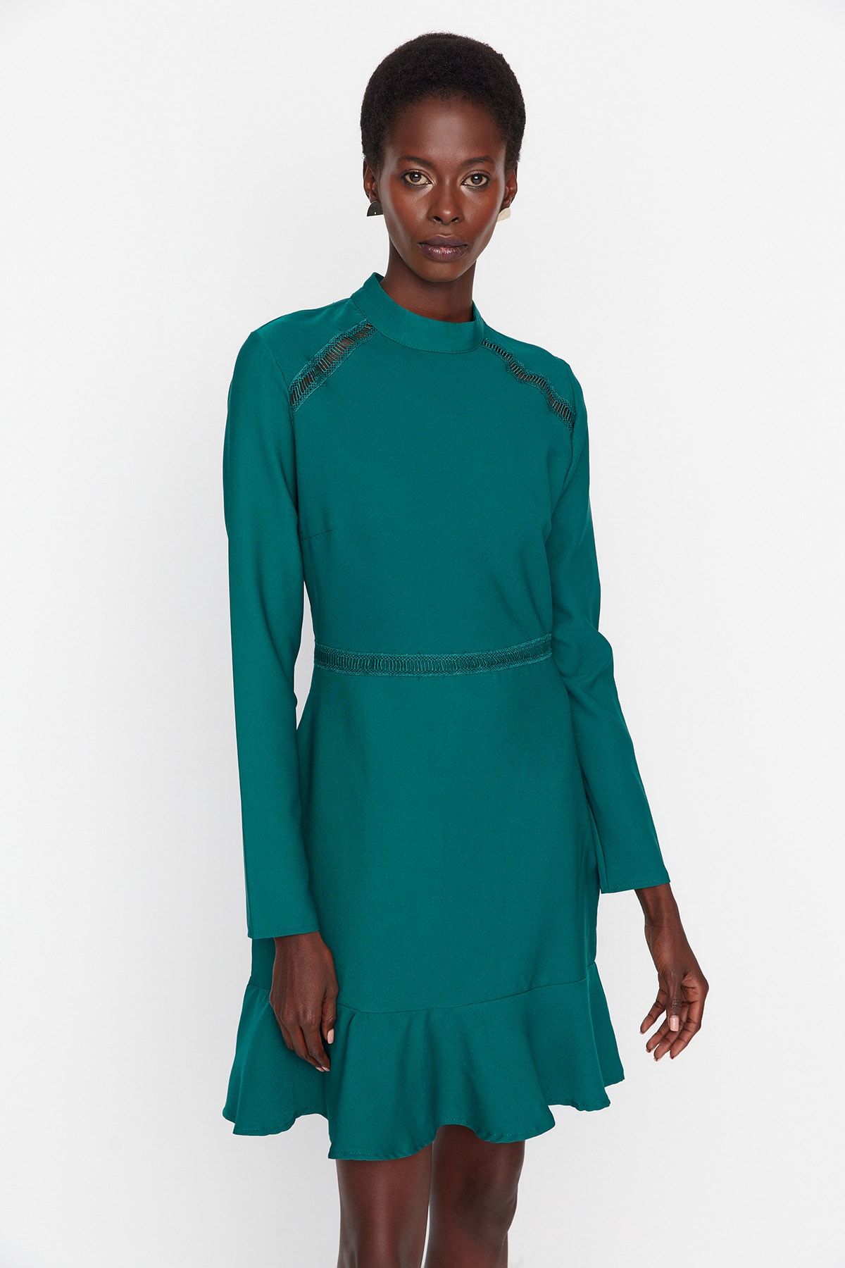 Trendyol Collection Kleid Grün A-Linie Fast ausverkauft