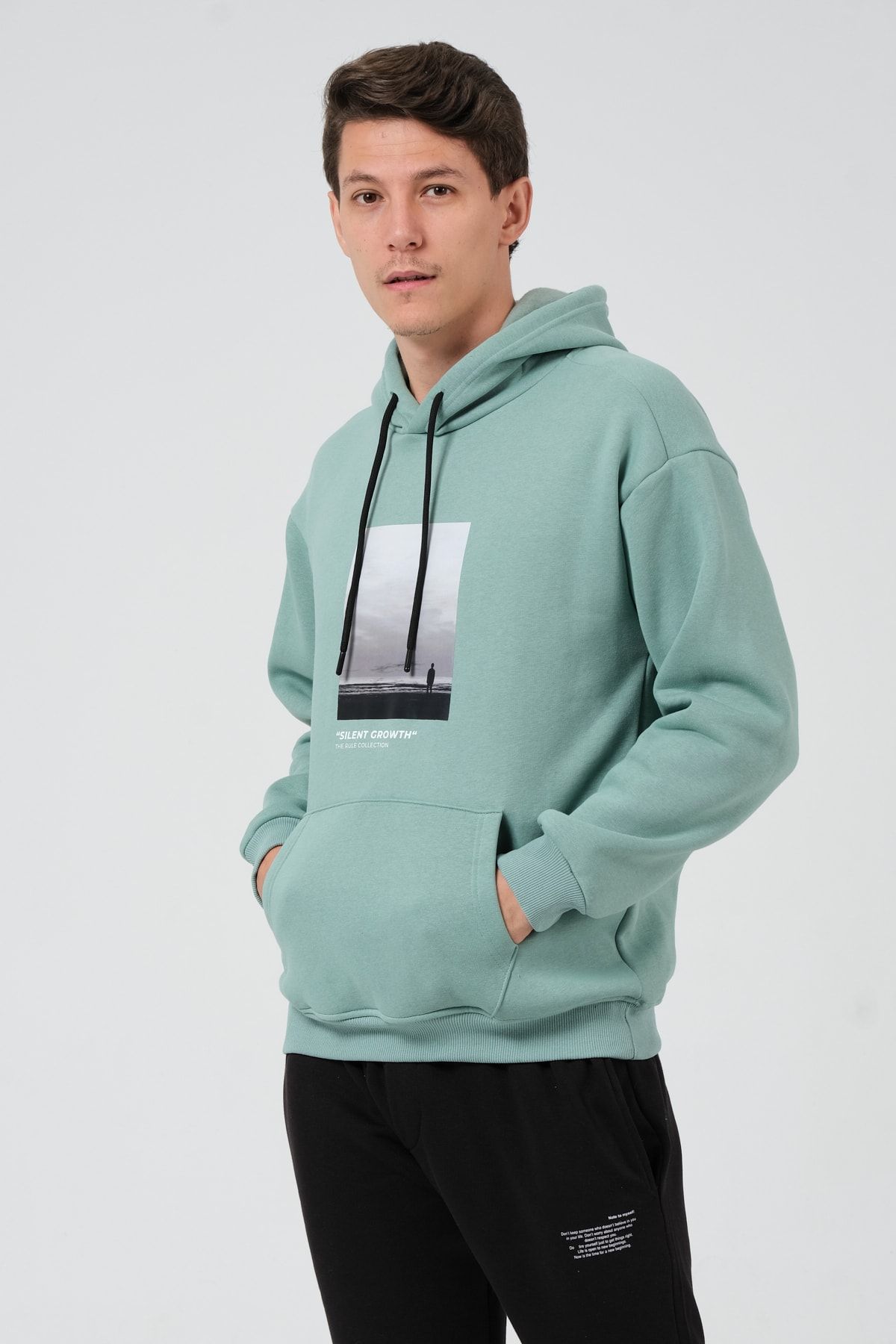 Kangaroo pocket sweatshirt without hood new arrivals