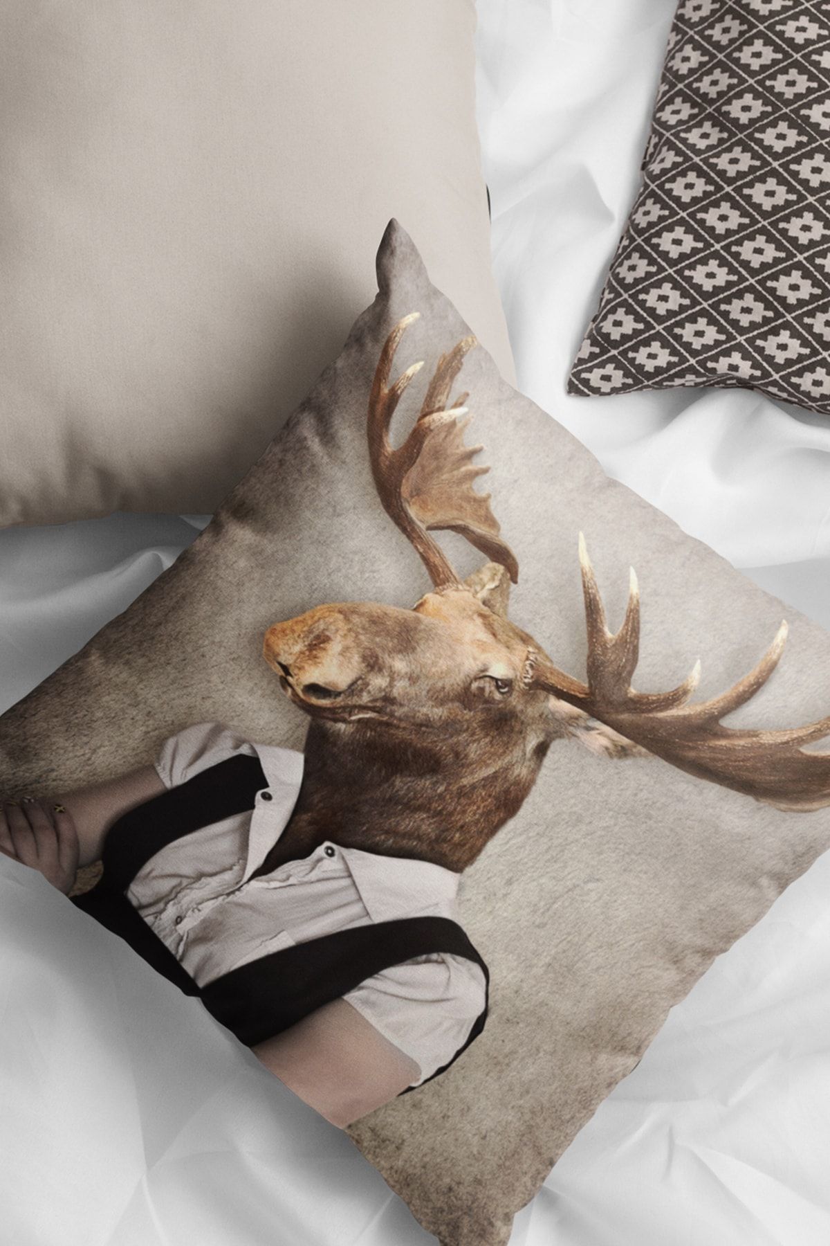 Deer throw pillow clearance