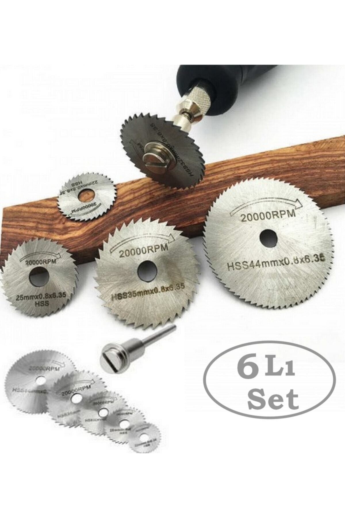 Depolife Dremel Matkap Testere Diski 6 Parça Set Ince Kesim Mini Testere Hobi Testeresi Matkap Ucu Testeresi