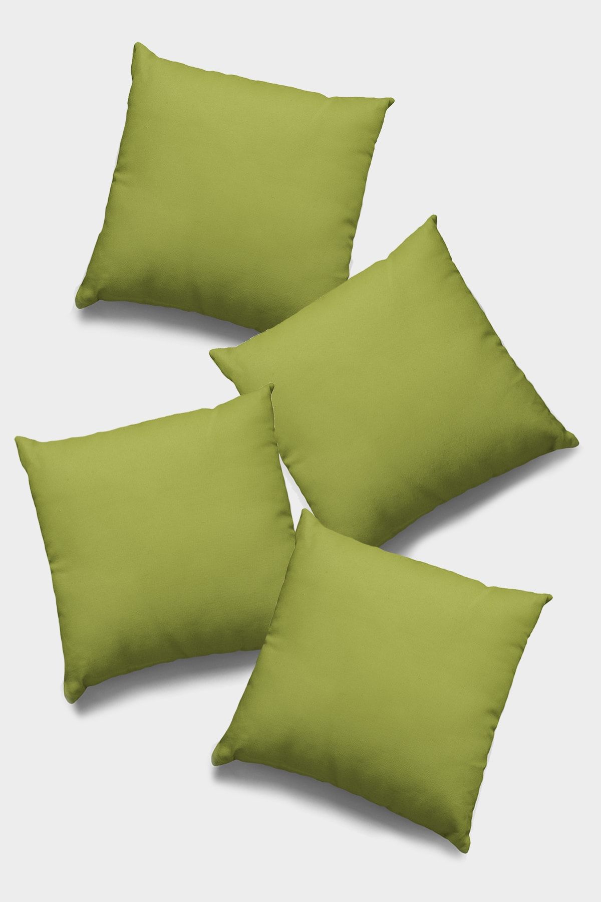 NeluxHome Green 4 Piece Double Sided Hidden Zipper Throw Pillow
