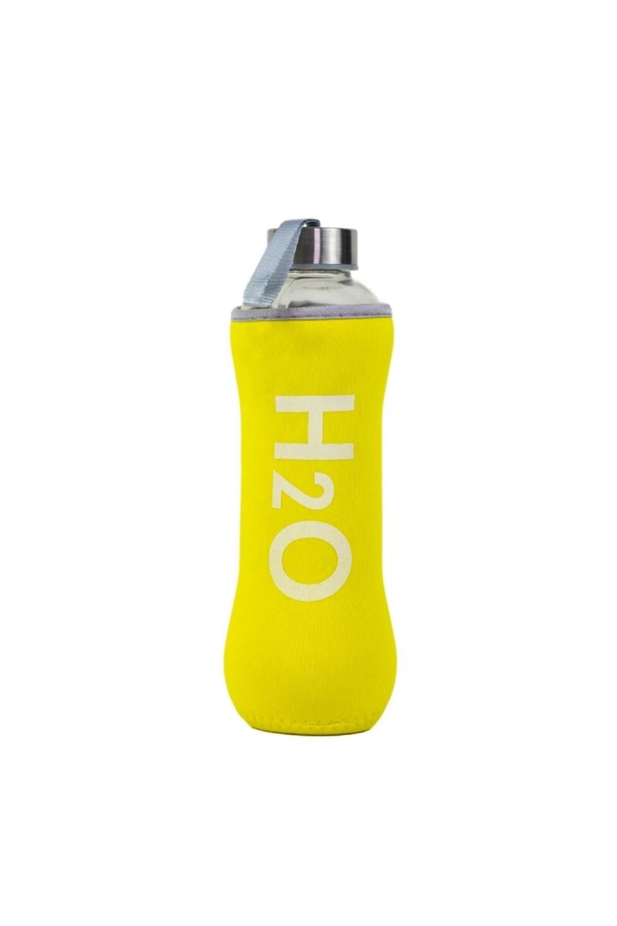 H2o Cam Matara 600ml Sarı
