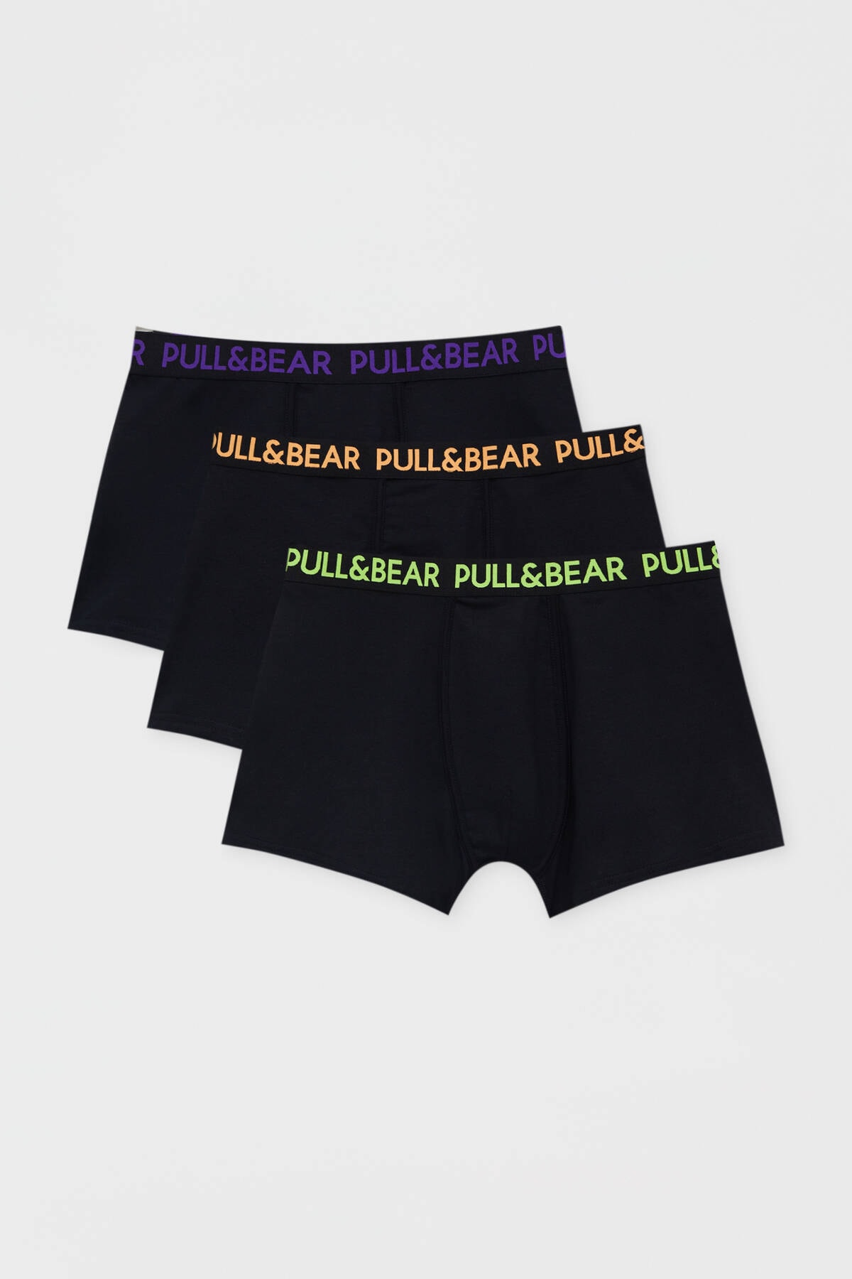 Pull & Bear 3’lü Beli Neon Logolu Boxer Paketi