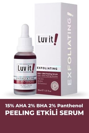 Canlandırıcı ve Cilt Tonu Eşitleyici Aha Bha Peeling Serum 30 ml LUVIT121