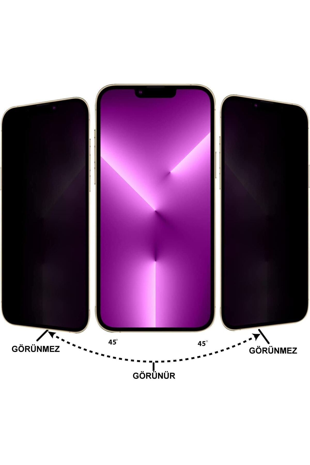 [2 Adet] Iphone 14 Pro Max Privacy Hayalet Ekran Koruyucu Tam Kaplayan 5d Gizlilik Filtreli Koruma 4