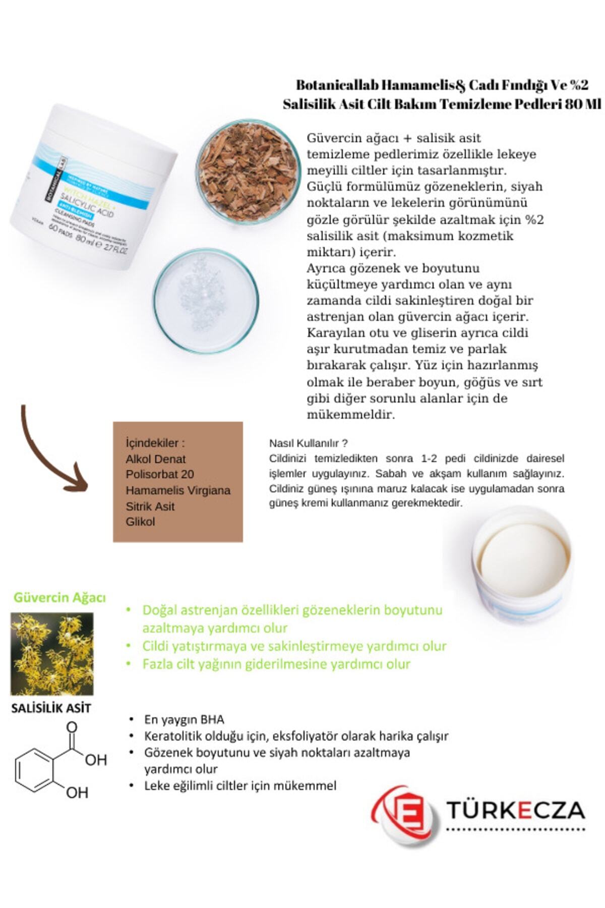 Hamamelis& Cadı Fındığı Ve %2 Salisilik Asit Cilt Bakım Temizleme Pedleri 80 Ml — 5012008702508 — تصویر 5 از 8