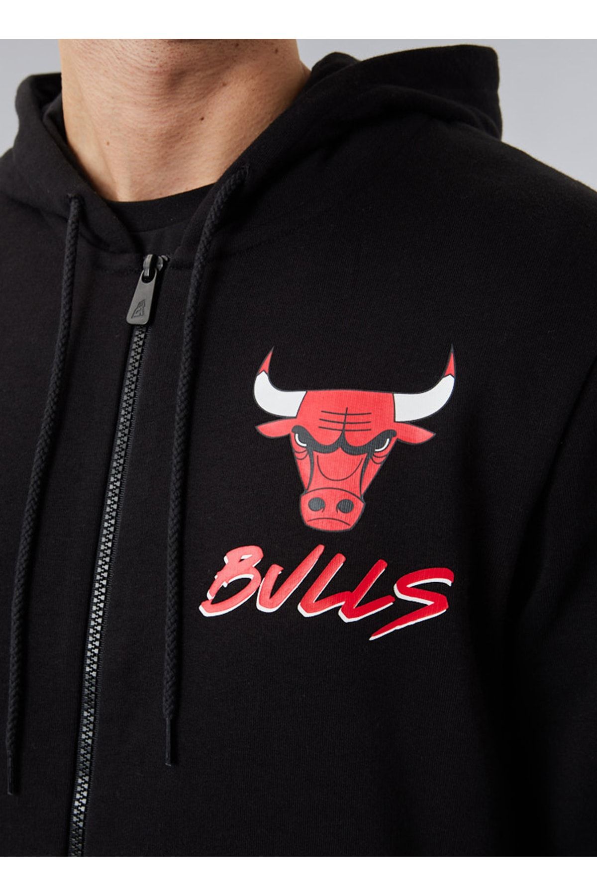 سویشرت مشکی مردانه یقه دار 60284698nba Script Fz Chibul Blkfd NEW ERA