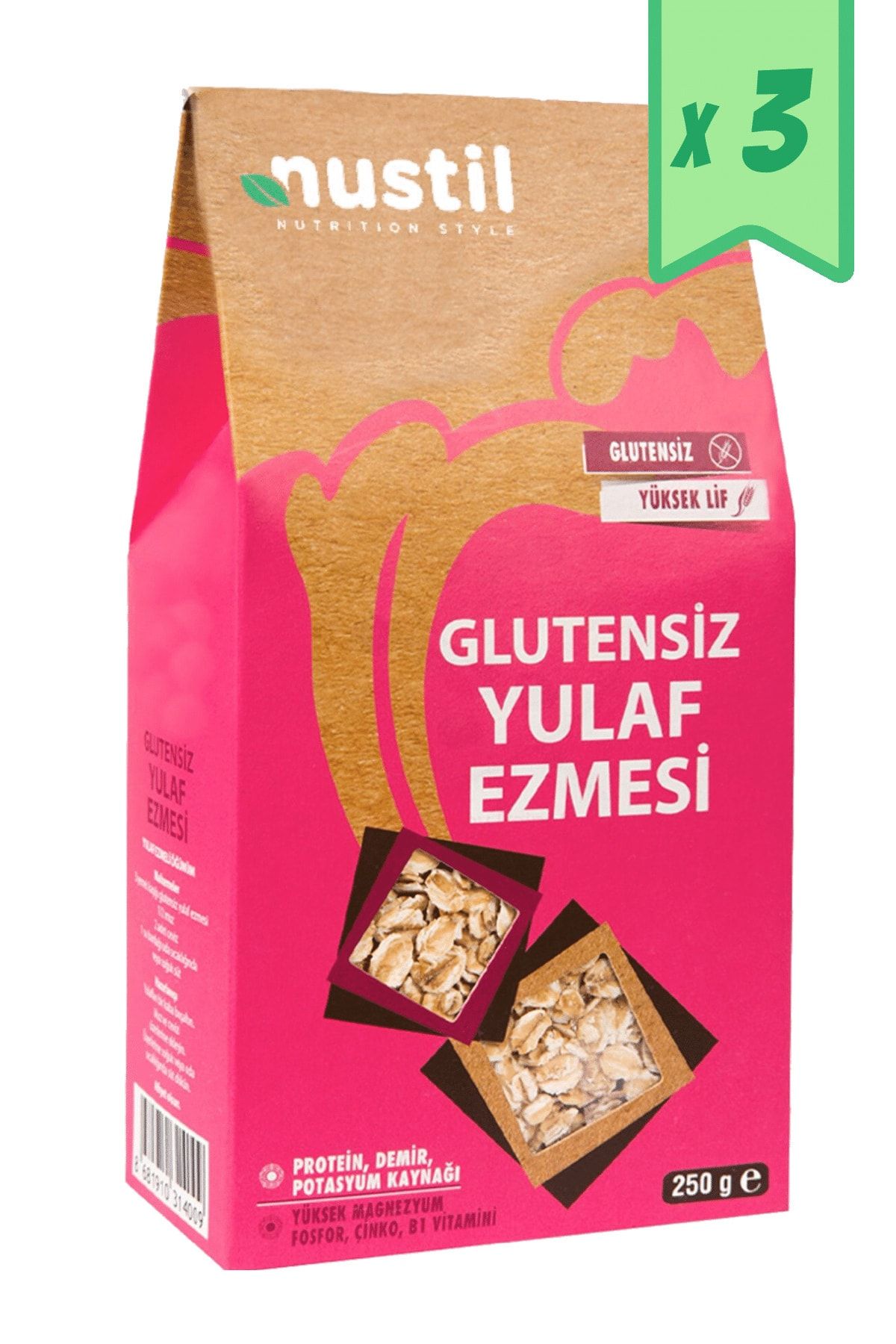 NUSTİL Glutensiz Yulaf Ezmesi 250 G X 3