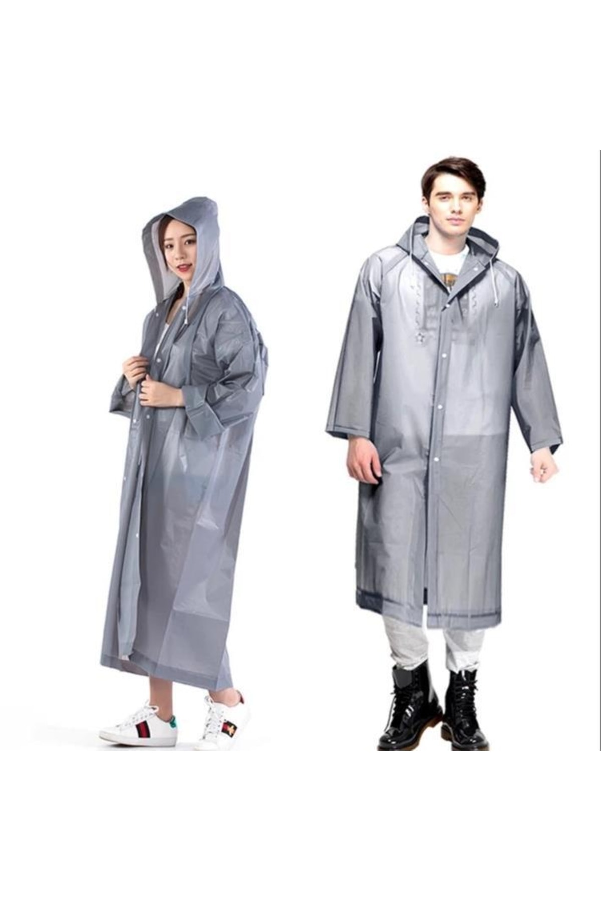 eleven market Marlux Unisex Eva Yağmurluk Gri Spor Yağmurluk Mrc-801