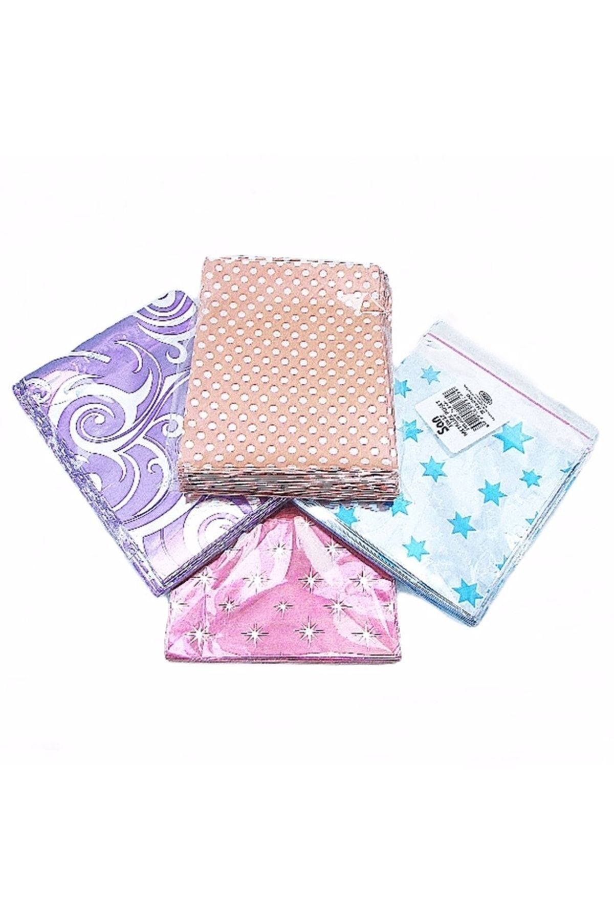 LilaHediyelikEşya 10 Bucăți 15x25 Cm Pungă Cadou Cu Bandă Metalizată, Pungă Pentru Ambalaj Cadou Metalizat Gelatină - One Size