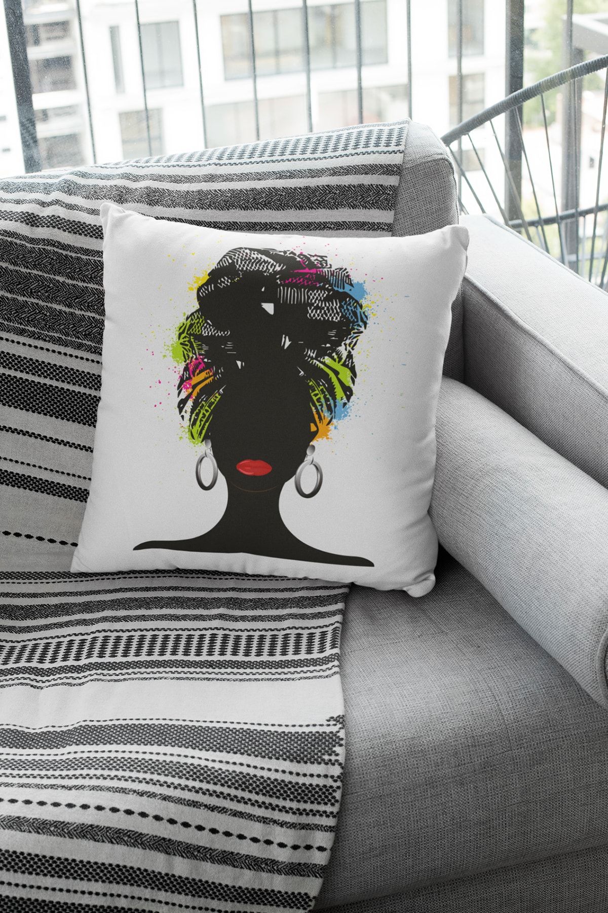 African fabric throw outlet pillows