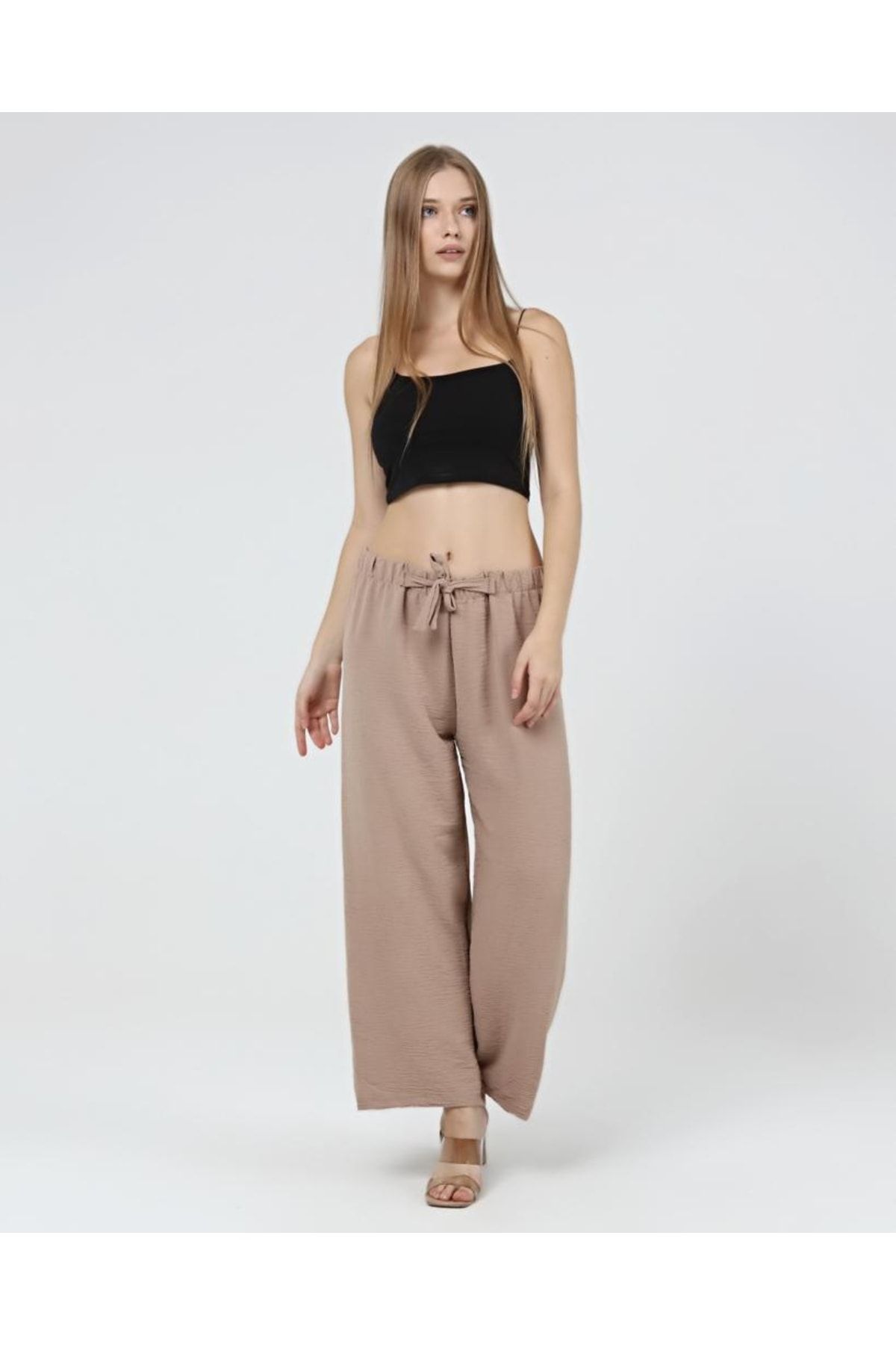 Buy Women's Large Size Elastic Waist Trousers Brown | online store of  Turkish goods TT-Turk