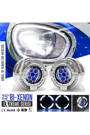 Yeni Jenerasyon Bi-xenon Extreme Far Merceği Hd Projektör Mavi Bal Peteği Desenli TYC00228787748
