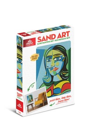Sand Art (KUM SANATI), Yetişkin Kum Boyama Aktivite Seti, (KÜBİK KADIN) YKO16