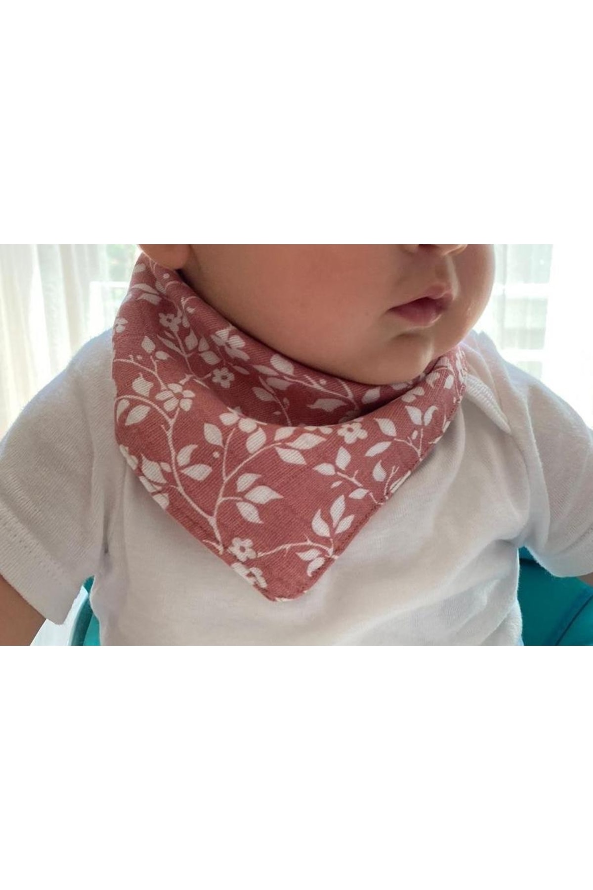 runbaby Müslin Kumaş Çıtçıtlı Bebek Salya Önlük & Fular fotoğrafı 2 (önizleme)