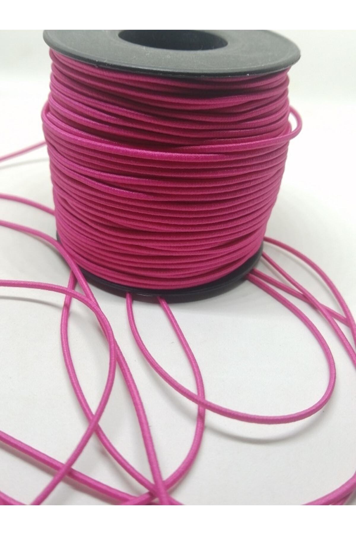 Firebird Takı Aksesuar Ve Kamp Malzemeleri-1.5 Mm Rubber Rope Fuchsia Color 20 Meters 1
