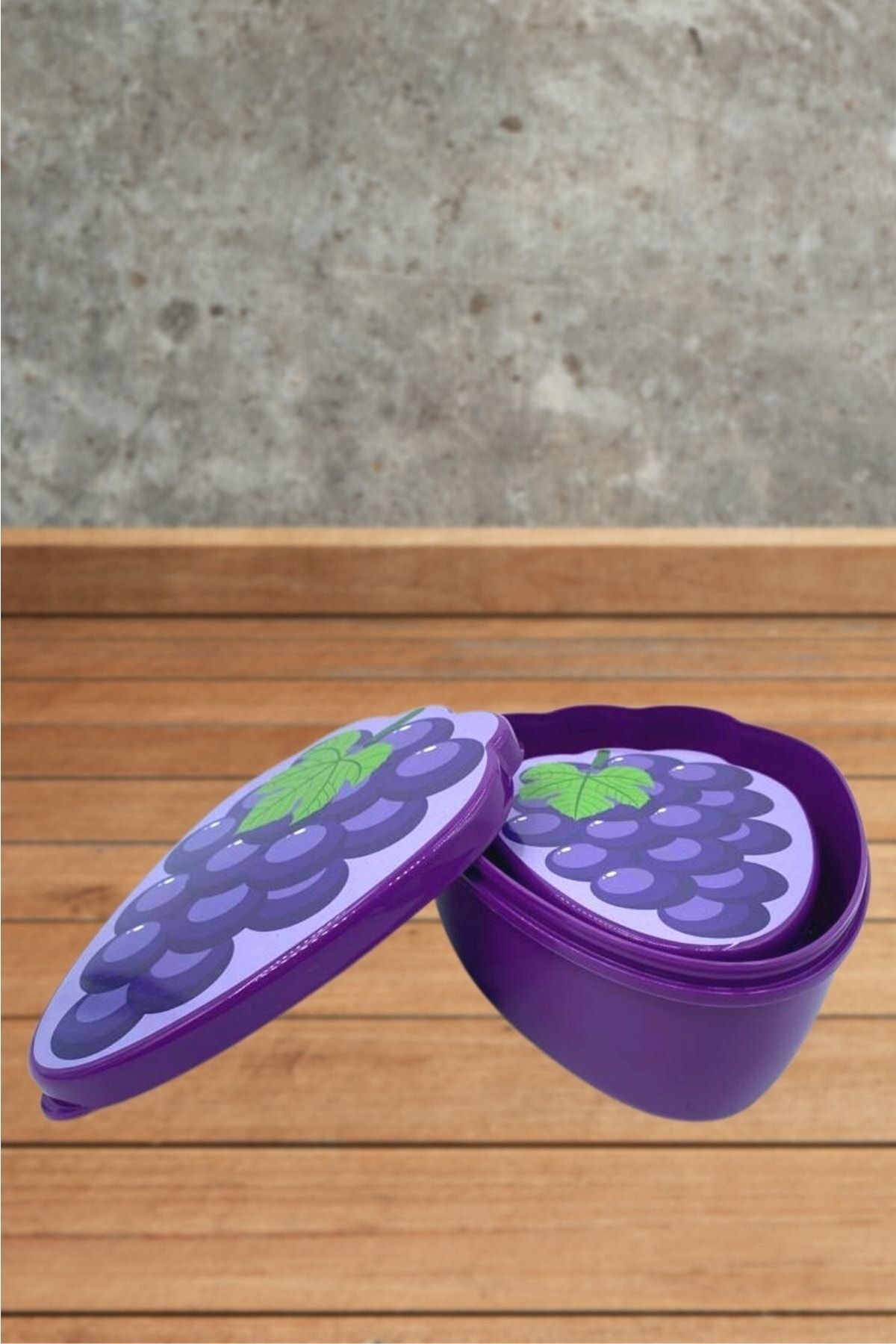 Buffer-® Set of 2 Nesting Grape Model Storage and Nutrition Containers (550 Ml + 250 Ml) 2