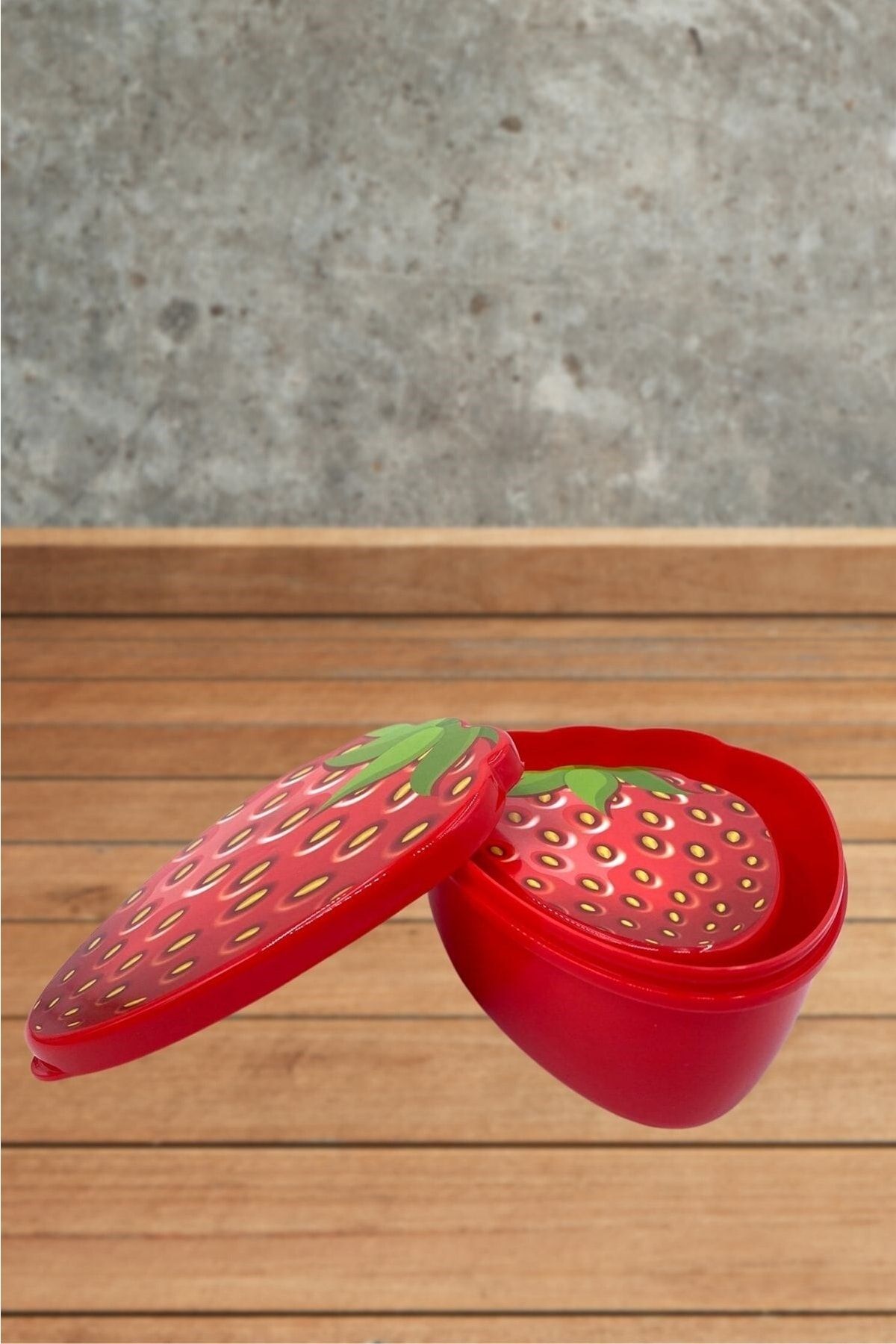 Buffer-® Set of 2 Nesting Strawberry Model Storage and Nutrition Containers (550 Ml + 250 Ml) 2