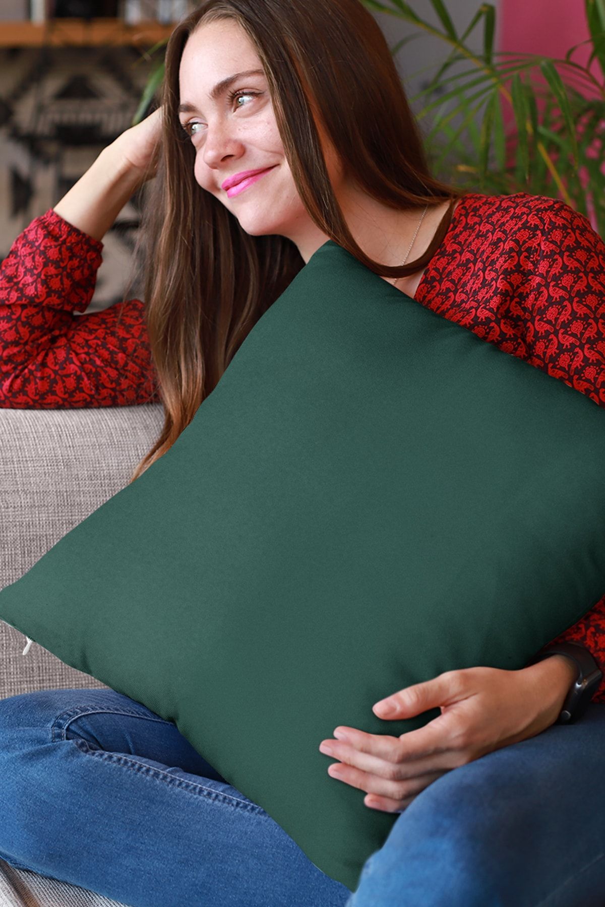 NeluxHome Emerald Green 4 Piece Double Sided Hidden Zipper Throw