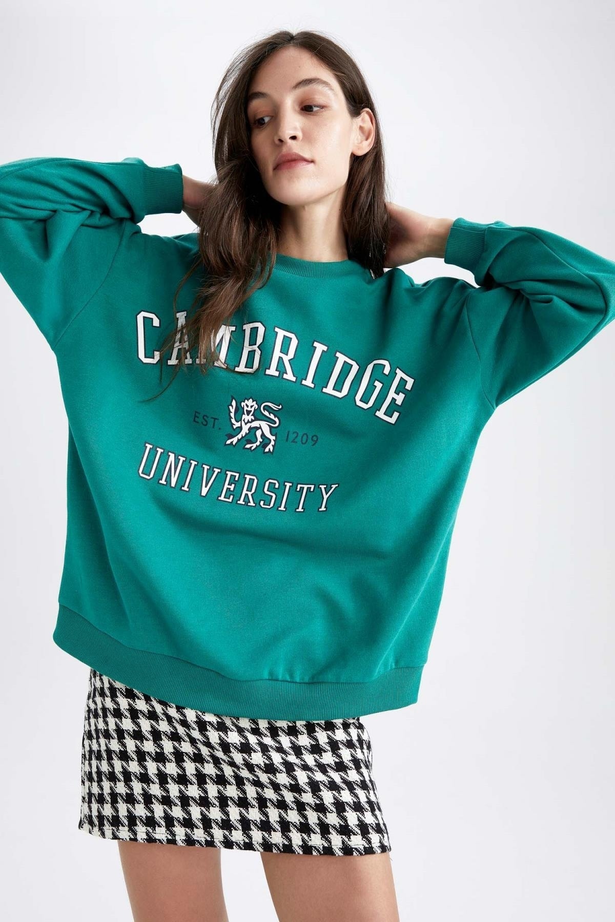 Sweat-shirt University Of Cambridge Bleu Marine Taille S - Produit Officiel, Brodé