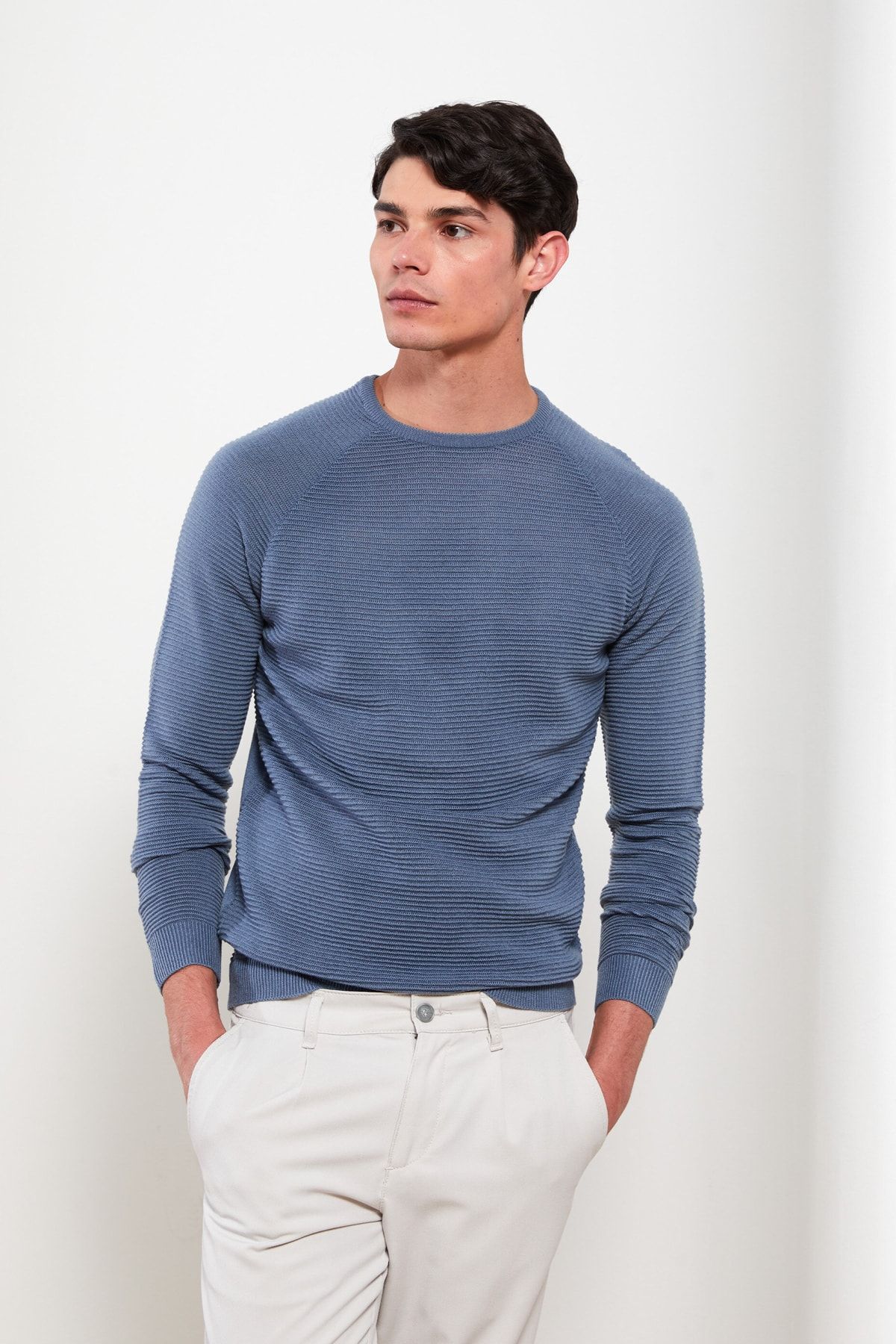 LC Waikiki Pullover Blau Regular Fit Fast ausverkauft