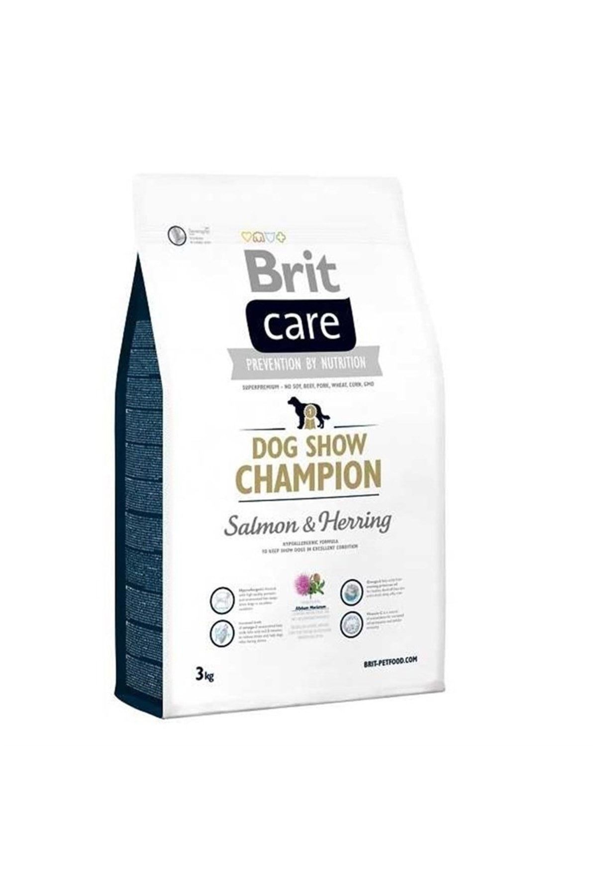 Brit Care Dog Show Champion Somonluve Ringalı Yetişkin Köpek Maması 3 Kg