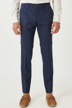 Erkek Lacivert Slim Fit Klasik Pantolon 4A0100000002