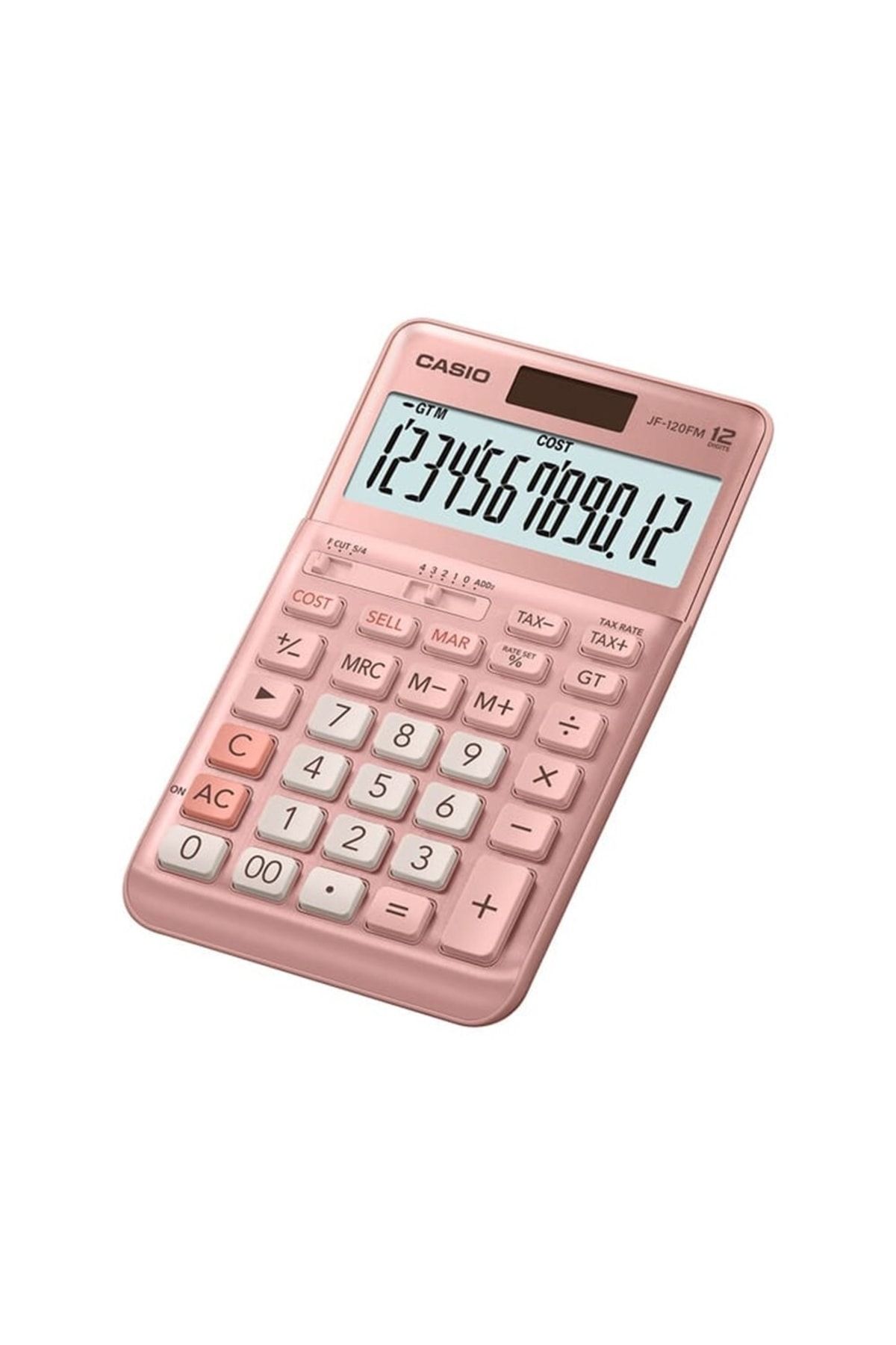 Casio Jf-120Fm-Pk Pembe 12 Hane Masa Üstü Hesap Makinası