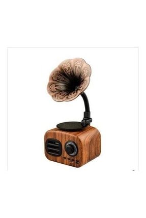 Retro Mini Ahşap Gramafon Bluetooth Radio Haparlör Ft-05 ft08