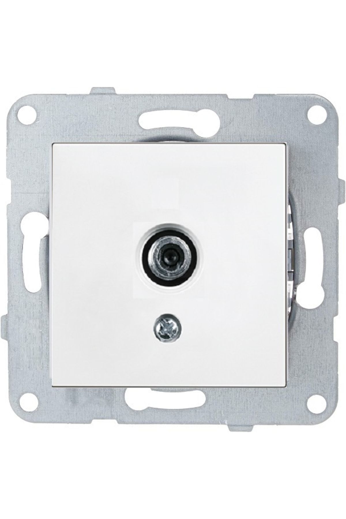 Netelsan-Byobu White Satellite Socket Without Frame with F Connector 1